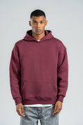 BURGUNDY OVER-SIZED HOODIE