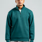 QUARTER-ZIP TEAL SWEATSHIRT