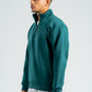 QUARTER-ZIP TEAL SWEATSHIRT