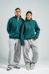 QUARTER-ZIP TEAL SWEATSHIRT