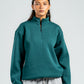 QUARTER-ZIP TEAL SWEATSHIRT