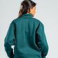 QUARTER-ZIP TEAL SWEATSHIRT