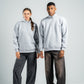 QUARTER-ZIP LIGHT GREY SWEATSHIRT