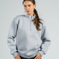 QUARTER-ZIP LIGHT GREY SWEATSHIRT