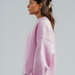 PINK BOXY-FIT CREWNECK