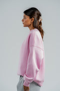 PINK BOXY-FIT CREWNECK