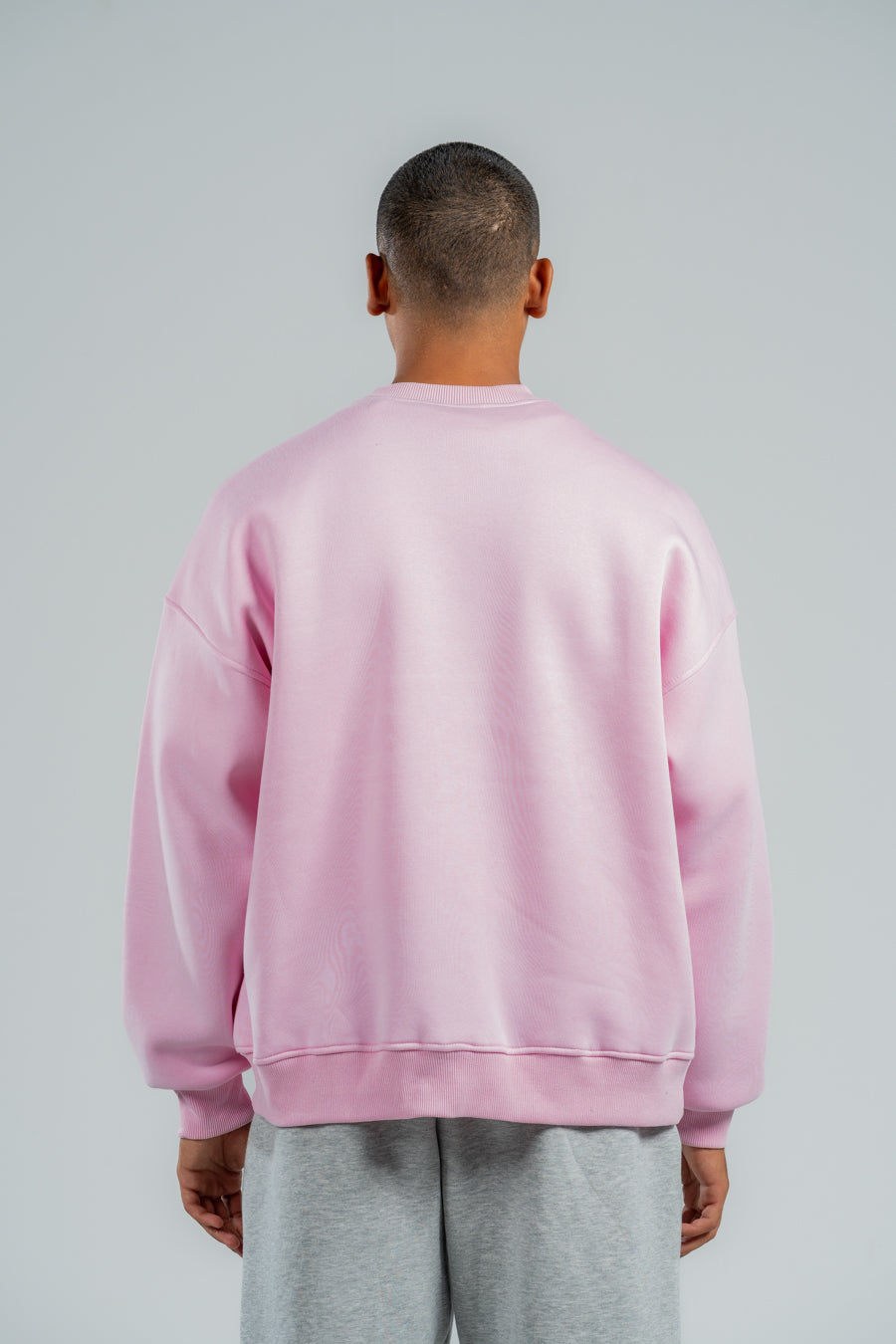 PINK BOXY-FIT CREWNECK