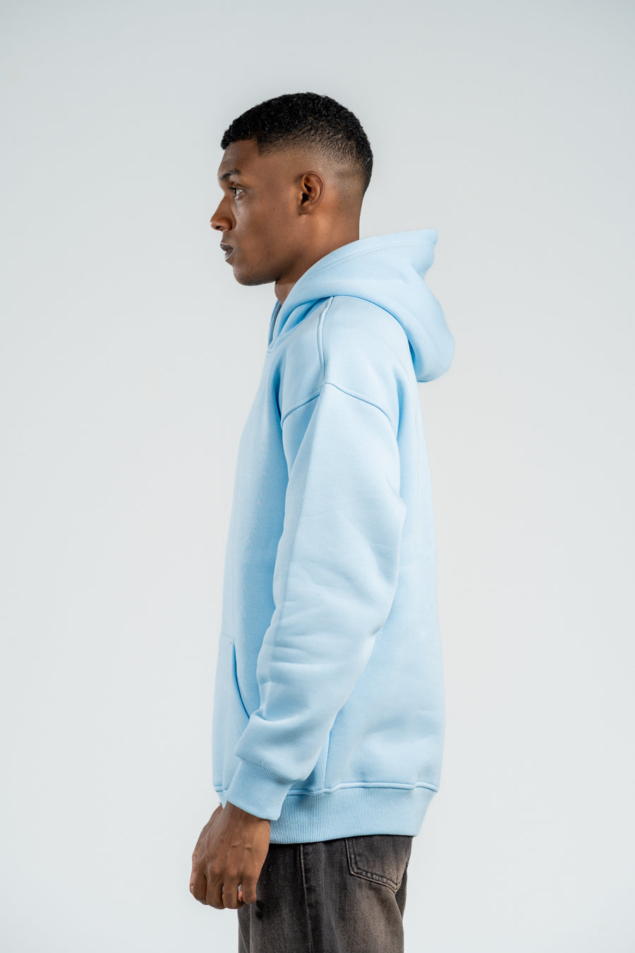 SKY-BLUE OVER-SIZED HOODIE