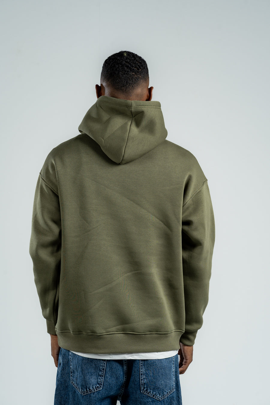 KHAKI GREEN OVER-SIZED HOODIE