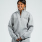 QUARTER-ZIP ASH GREY SWEATSHIRT