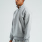 QUARTER-ZIP ASH GREY SWEATSHIRT