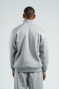 QUARTER-ZIP ASH GREY SWEATSHIRT