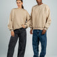LIGHT BEIGE BOXY-FIT CREWNECK