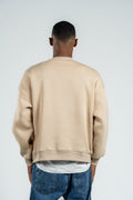LIGHT BEIGE BOXY-FIT CREWNECK
