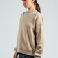 LIGHT BEIGE BOXY-FIT CREWNECK
