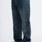 WASHED GREEN STRAIGHT LEG DENIM PANTS