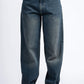 WASHED GREEN OVERSIZED DENIM PANTS