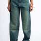 ACID GREEN OVERSIZED DENIM PANTS