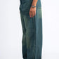 ACID GREEN OVERSIZED DENIM PANTS