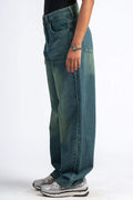 ACID GREEN OVERSIZED DENIM PANTS