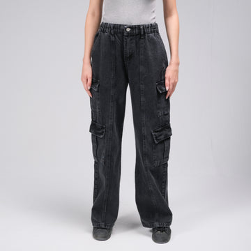 CARGO DARK GREY DENIM PANTS