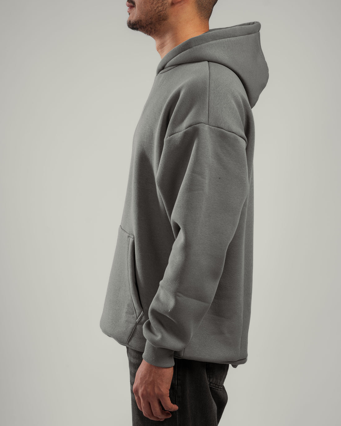 DARK GREY OVER-SIZED HOODIE