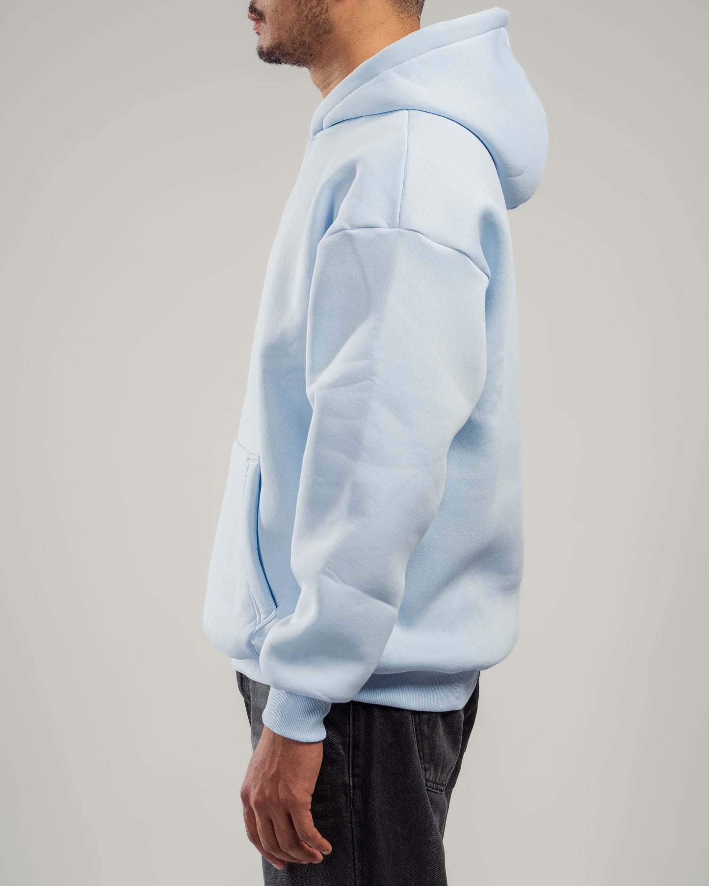 SKY-BLUE OVER-SIZED HOODIE