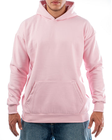 BABY PINK LOOSE-FIT HOODIE