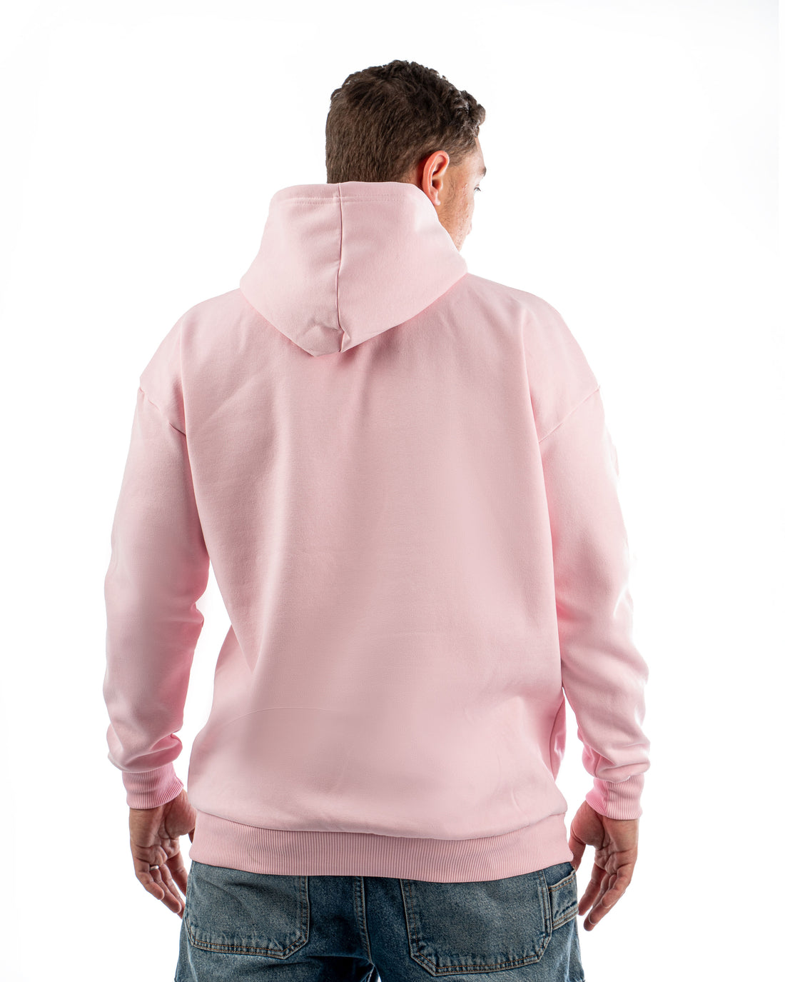 BABY PINK LOOSE-FIT HOODIE