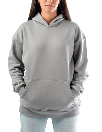 GREY LOOSE-FIT HOODIE