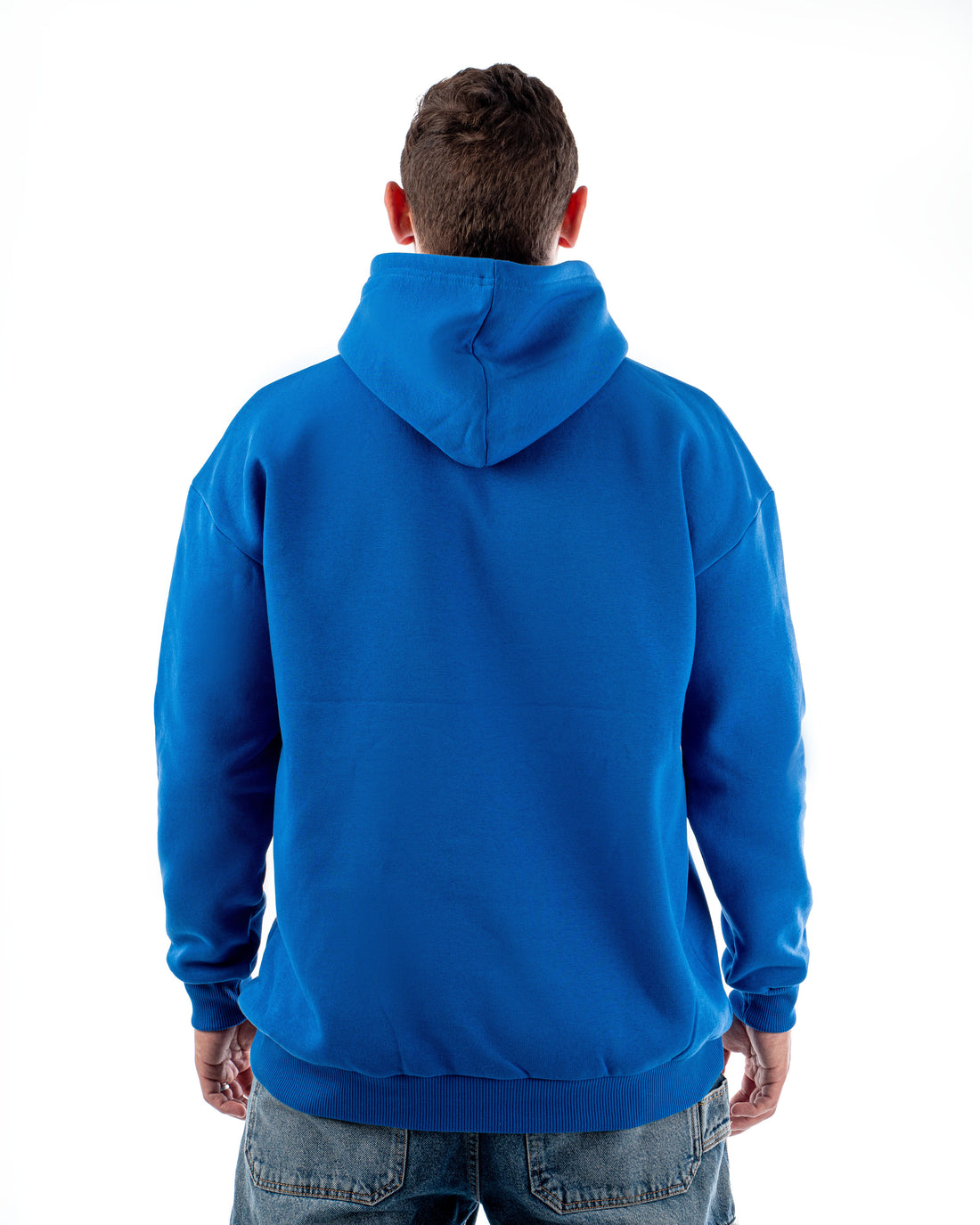 BLUE LOOSE-FIT HOODIE