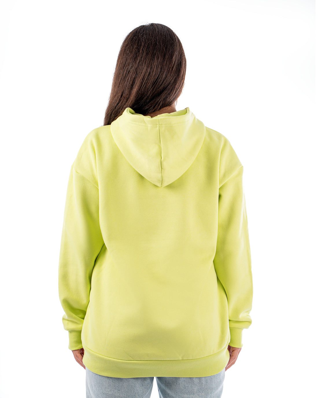 LIME GREEN LOOSE-FIT HOODIE