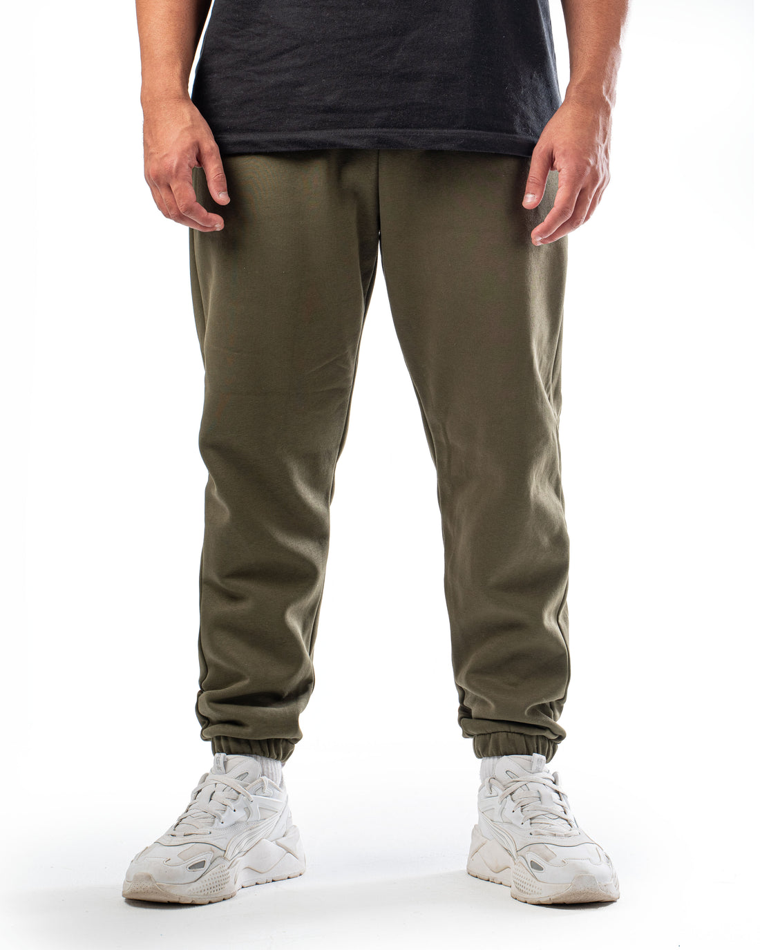 OLIVE LOOSE-FIT SWEATPANTS