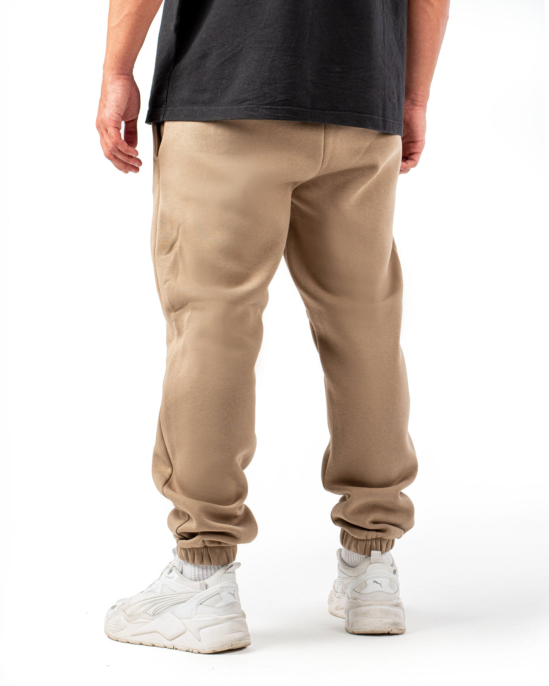 BEIGE LOOSE-FIT SWEATPANTS