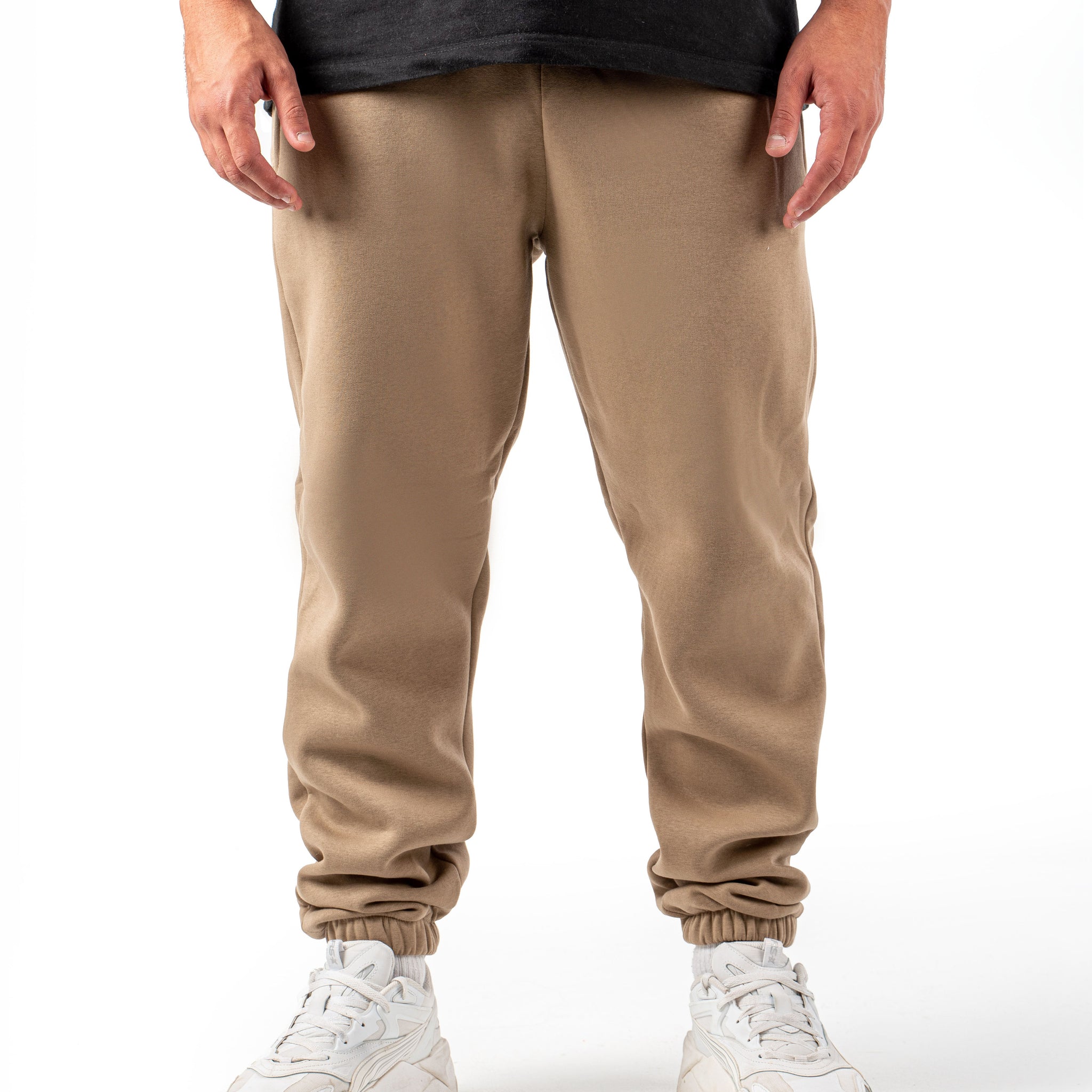 BEIGE LOOSE-FIT SWEATPANTS