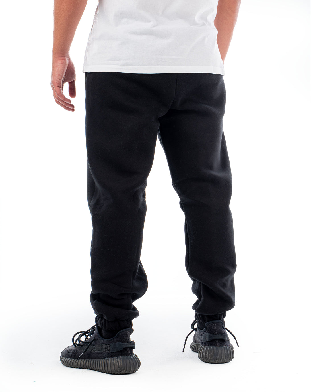 BLACK LOOSE-FIT SWEATPANTS