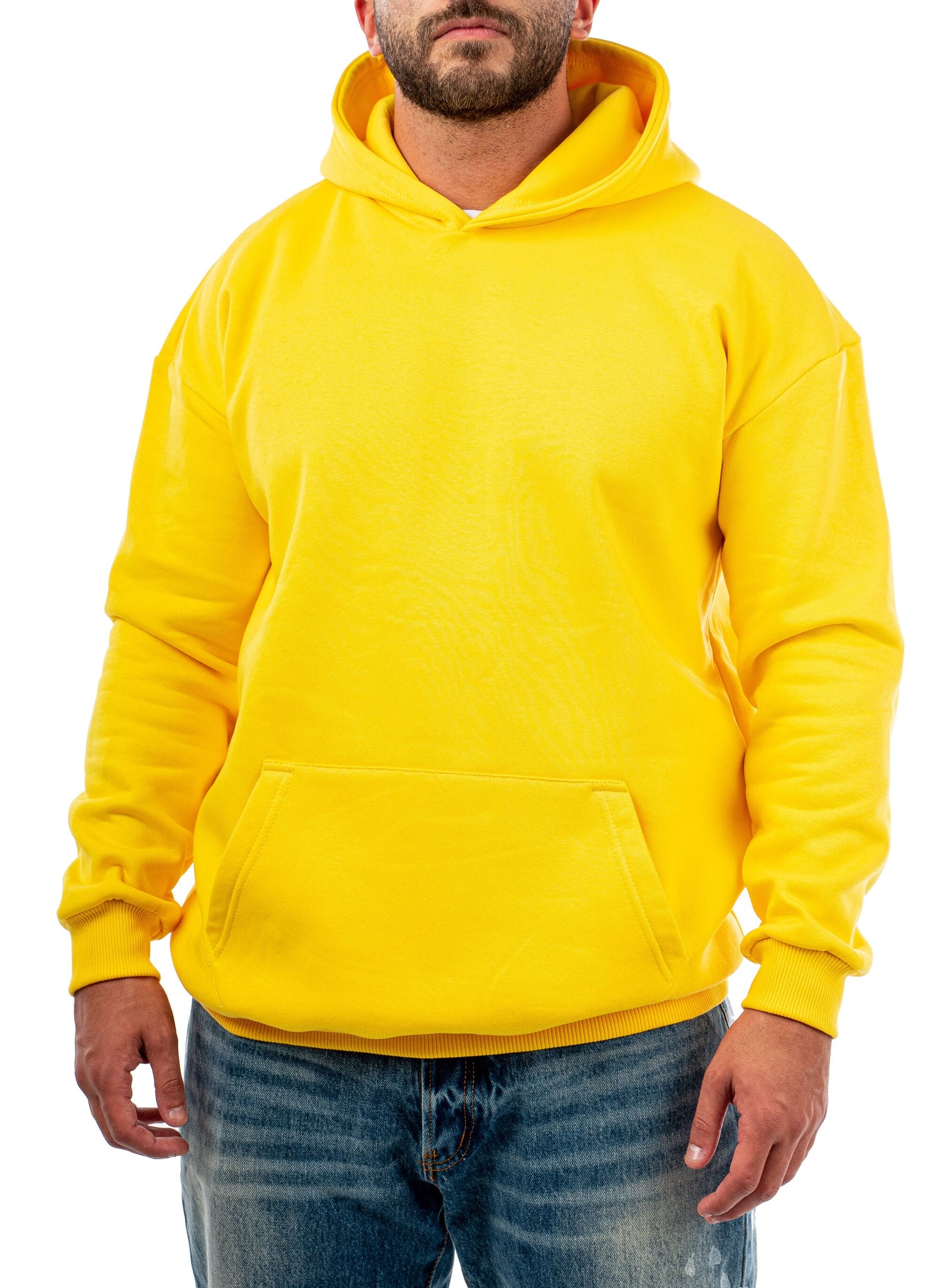 YELLOW LOOSE-FIT HOODIE