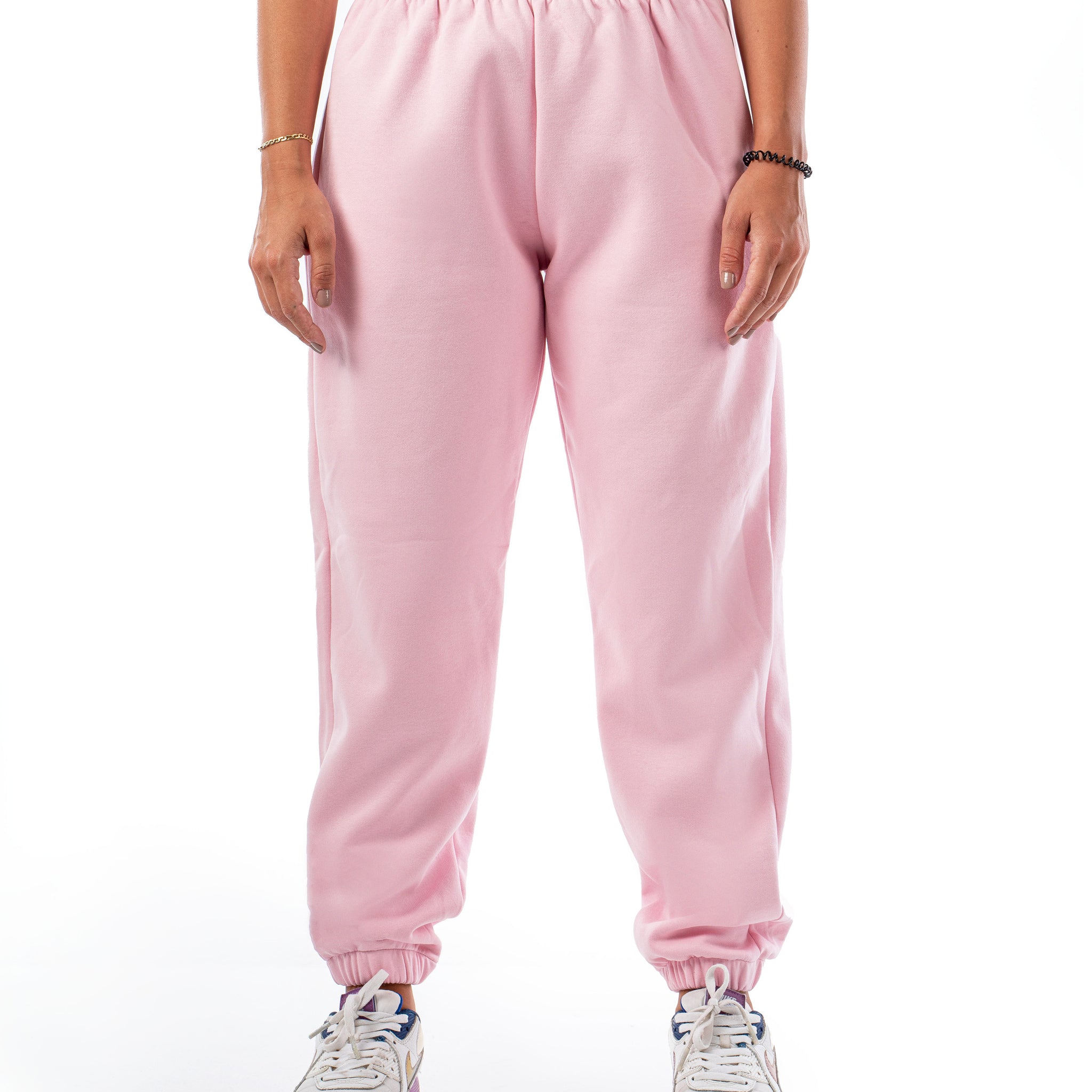 BABY PINK LOOSE-FIT SWEATPANTS