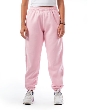 BABY PINK LOOSE-FIT SWEATPANTS