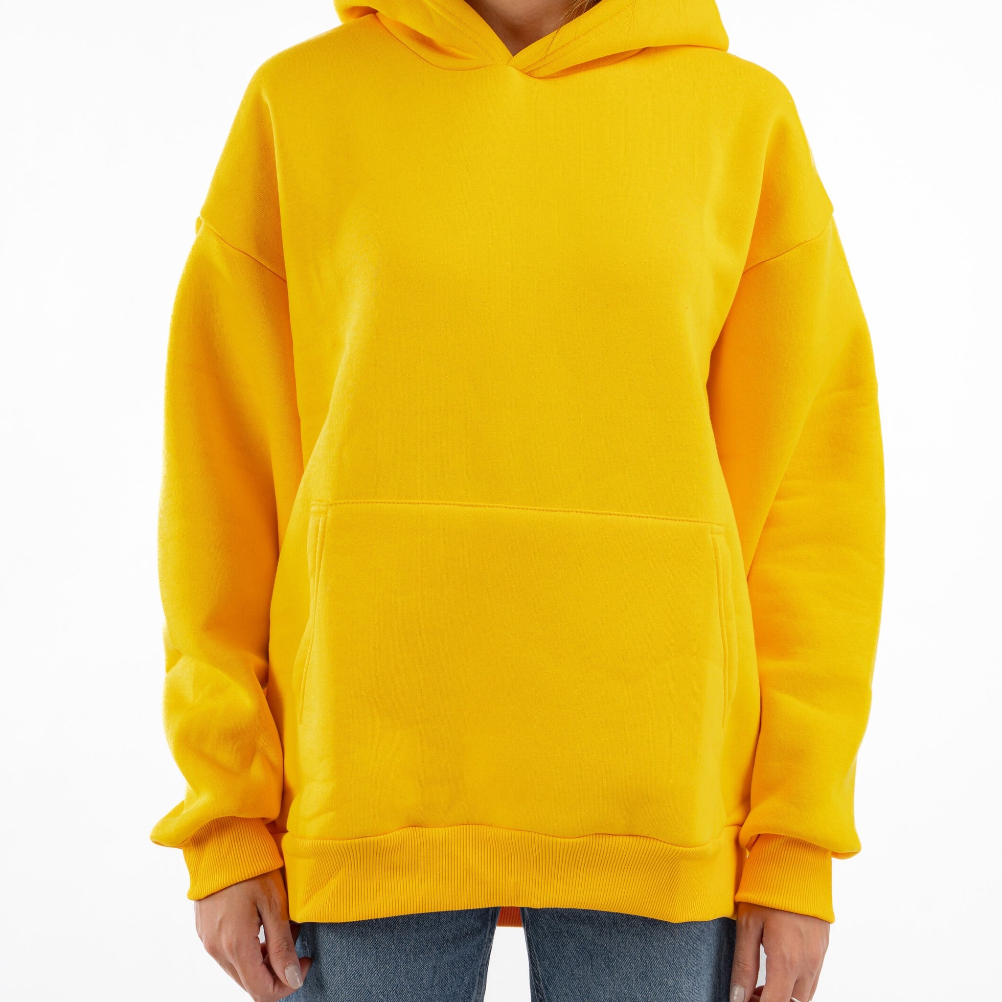 YELLOW OVER-SIZED HOODIE