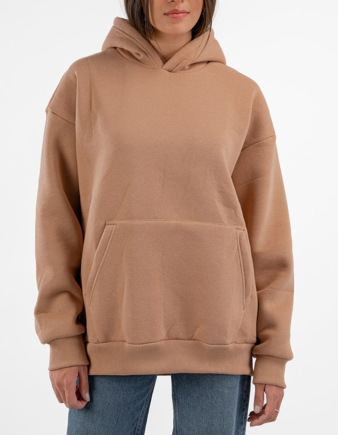 TAWNY BROWN OVER-SIZED HOODIE