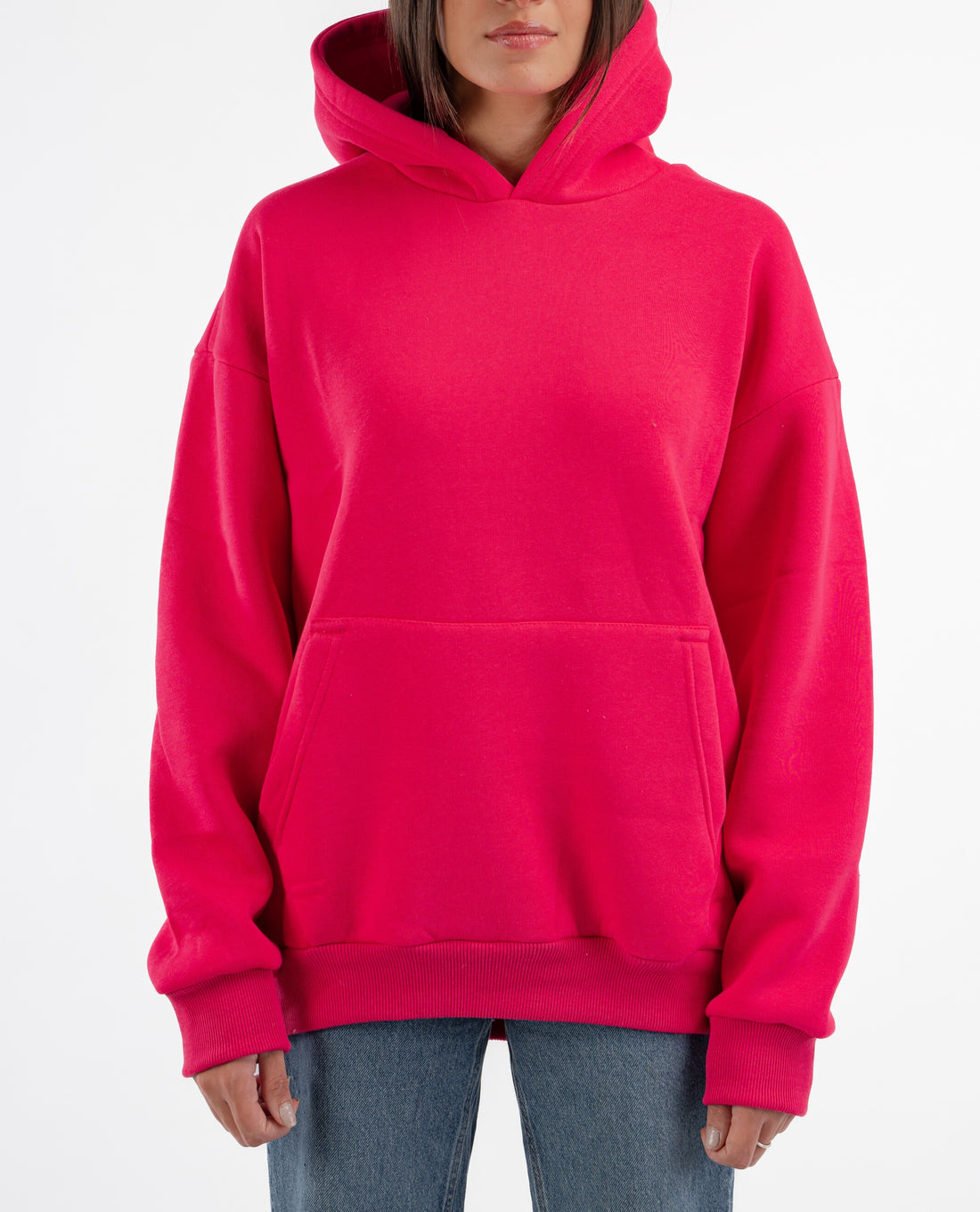 HOT PINK OVER-SIZED HOODIE