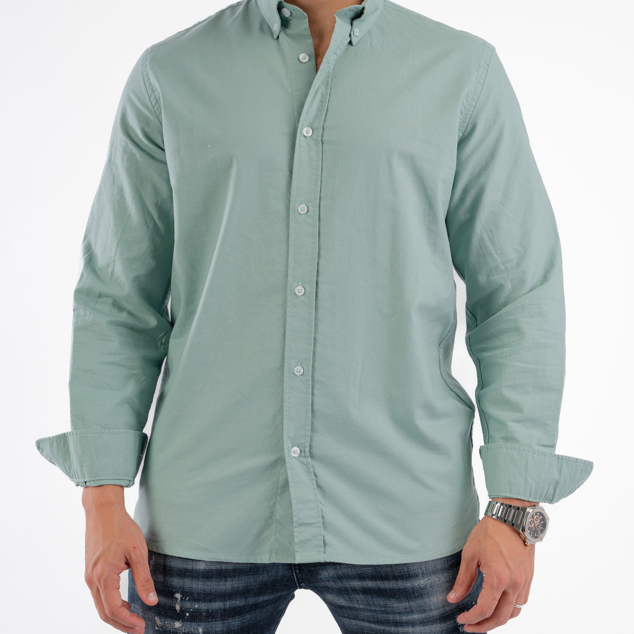 PISTACHIO GREEN OXFORD SHIRT