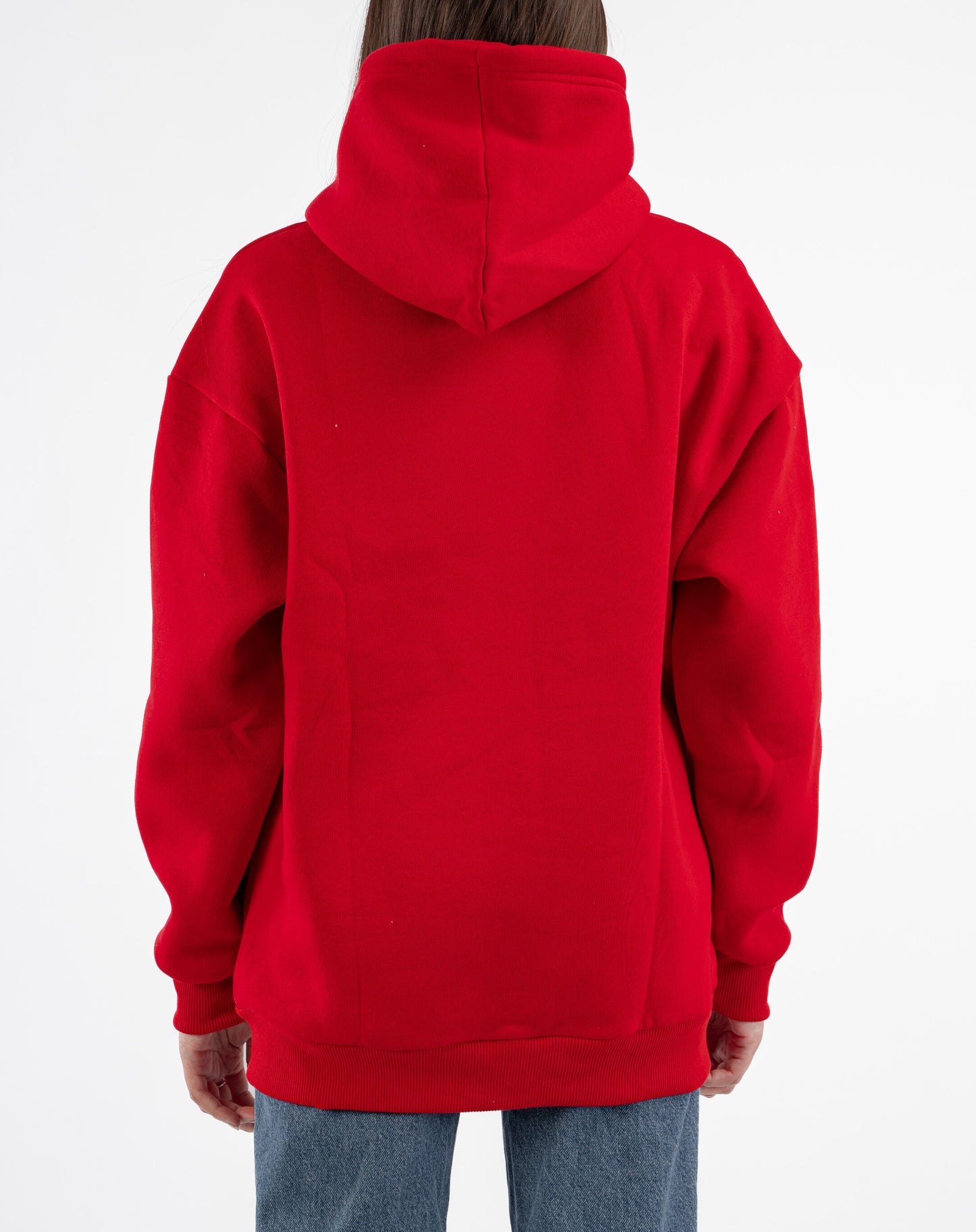 RED OVER-SIZED HOODIE