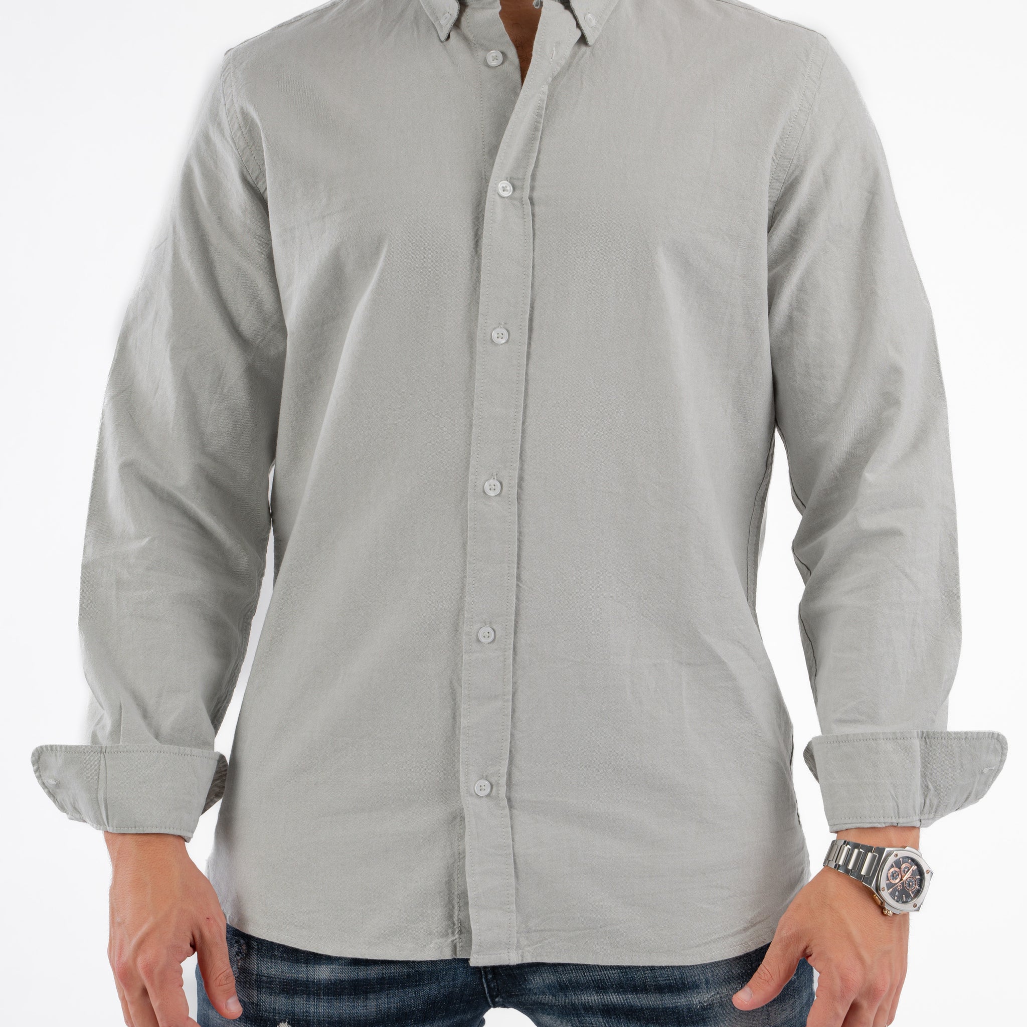 GREY OXFORD SHIRT