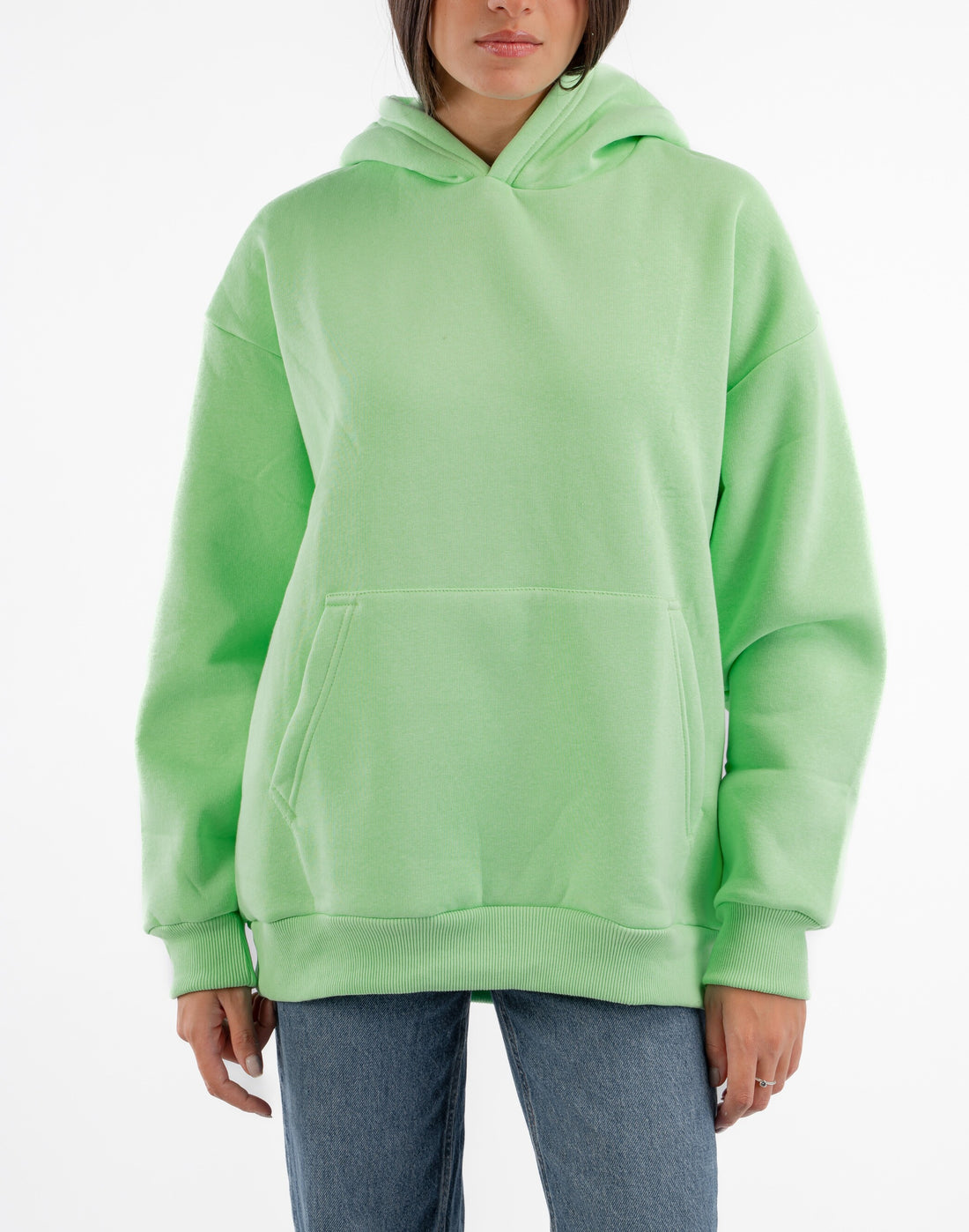 LIME GREEN OVER-SIZED HOODIE