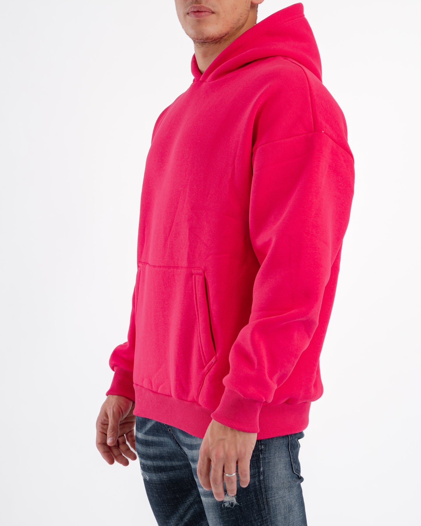 HOT PINK OVER-SIZED HOODIE