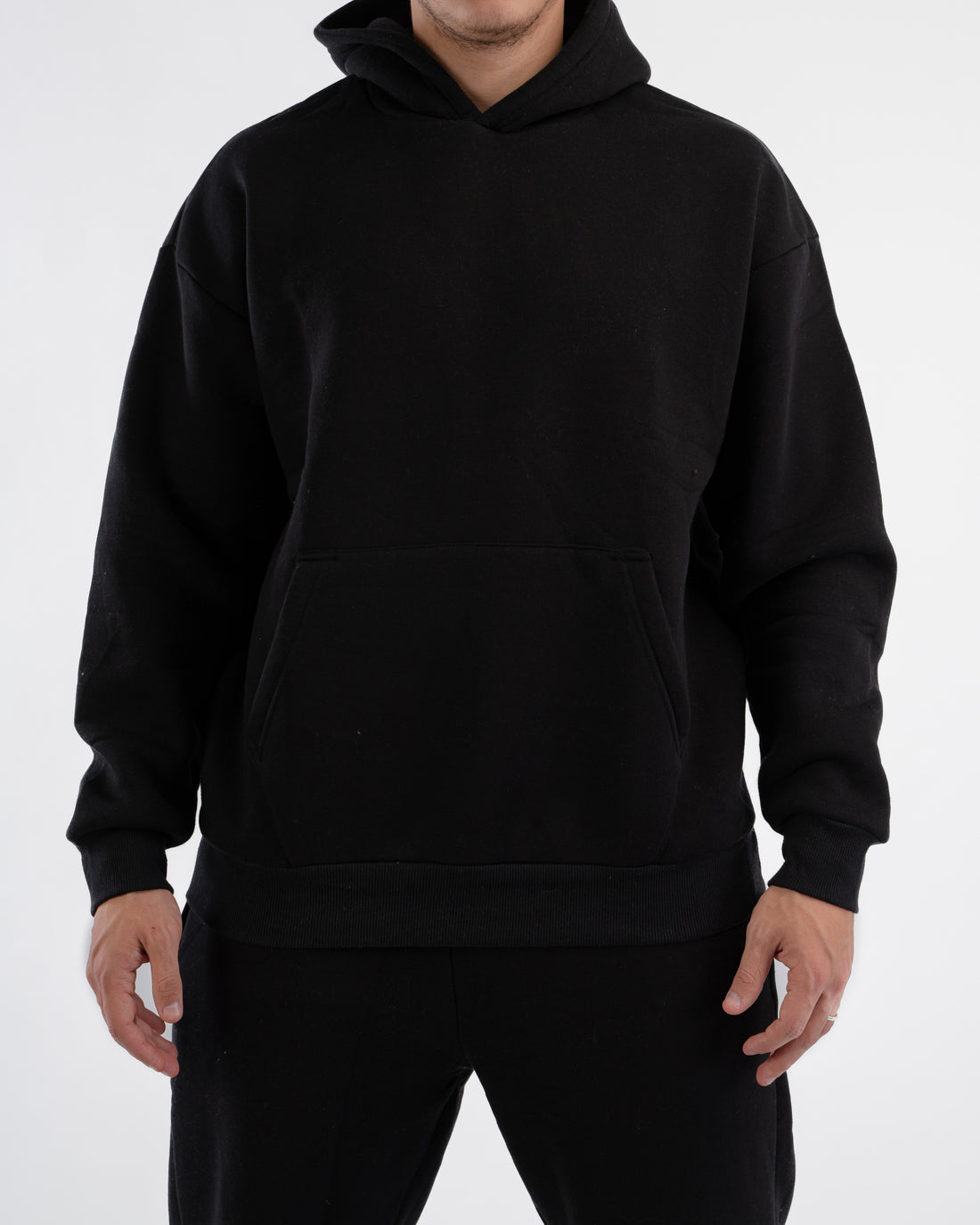 BLACK OVER-SIZED HOODIE