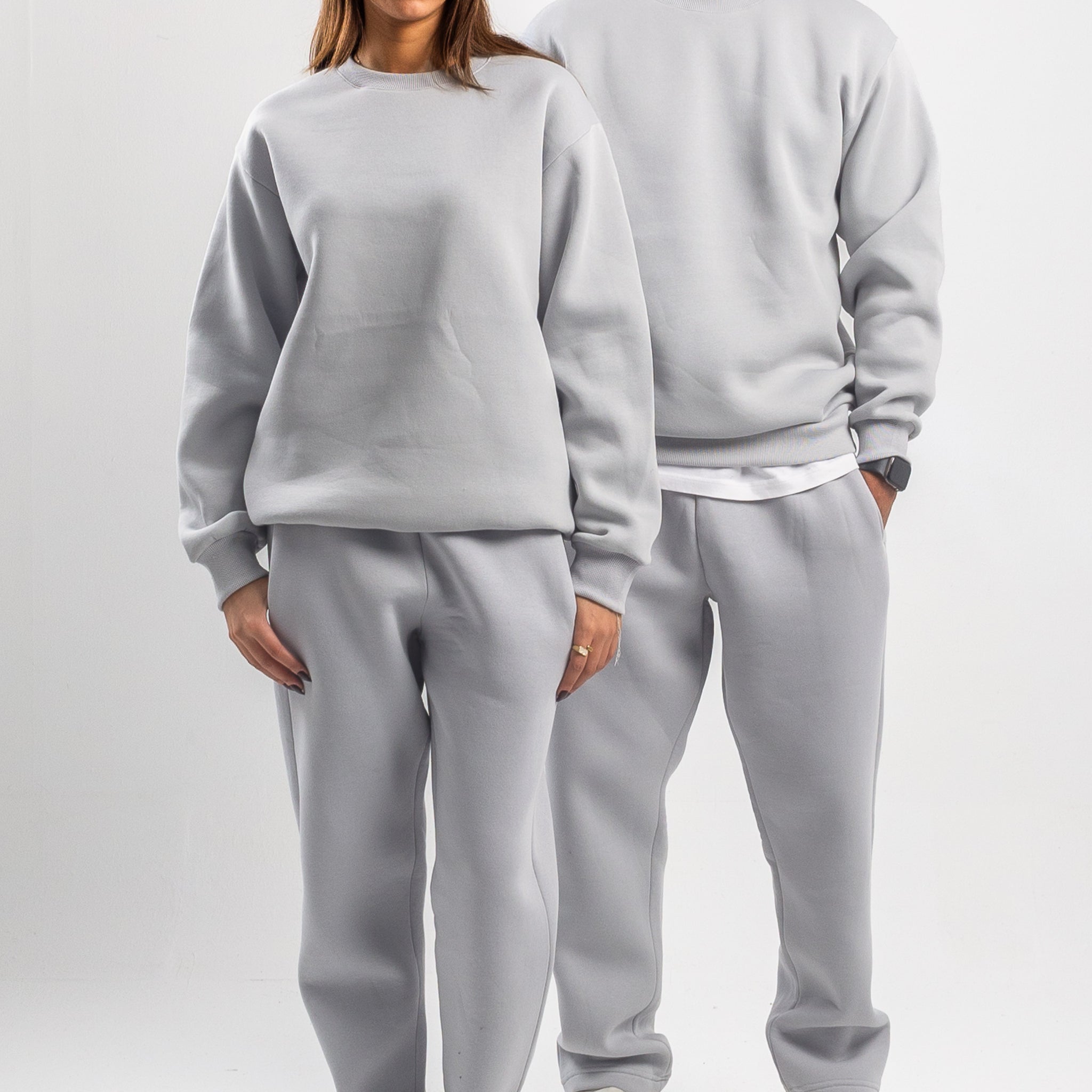 LIGHT GREY STRAIGHT SWEATPANTS