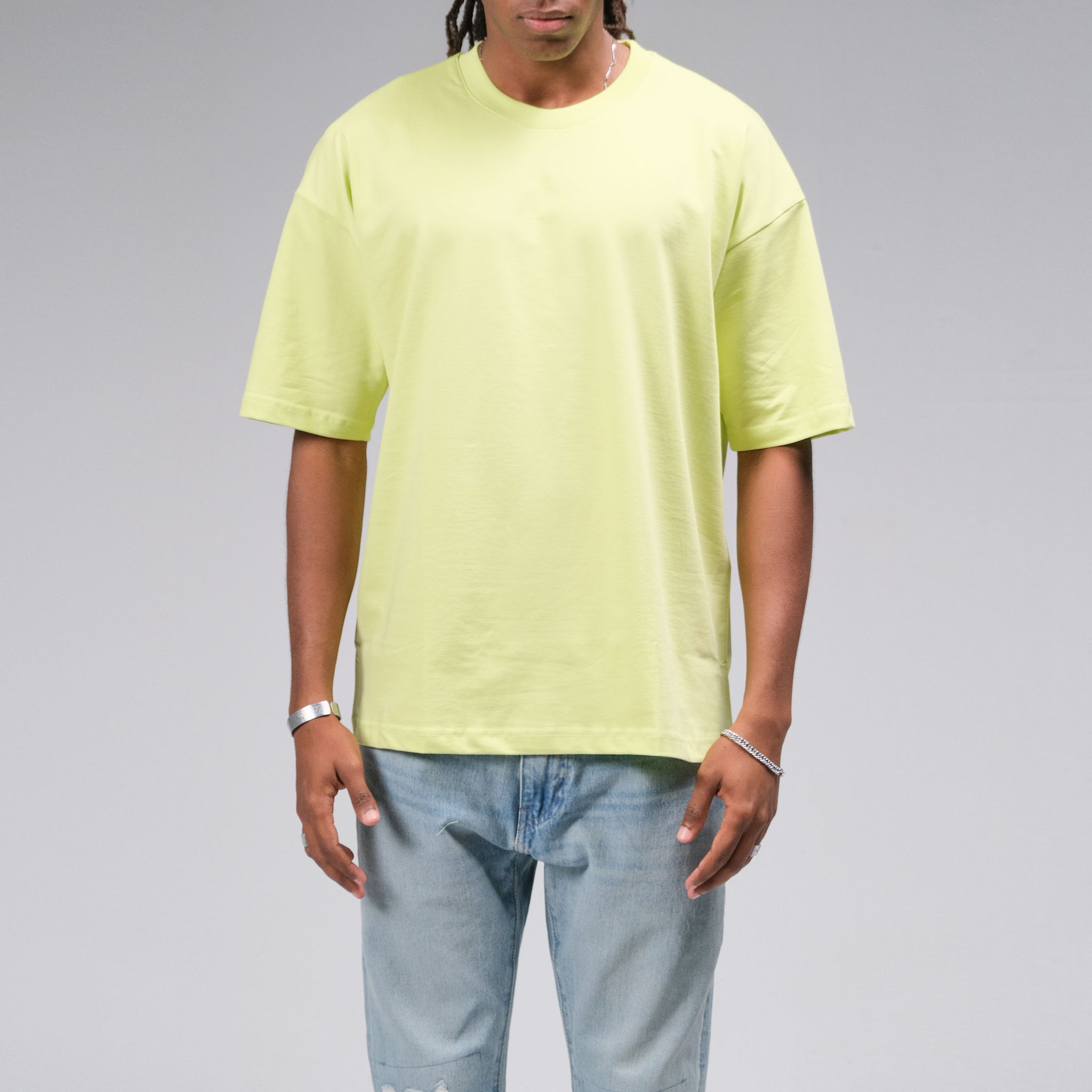 NEON GREEN SUMMER MELTON OVER-SIZED T-SHIRT